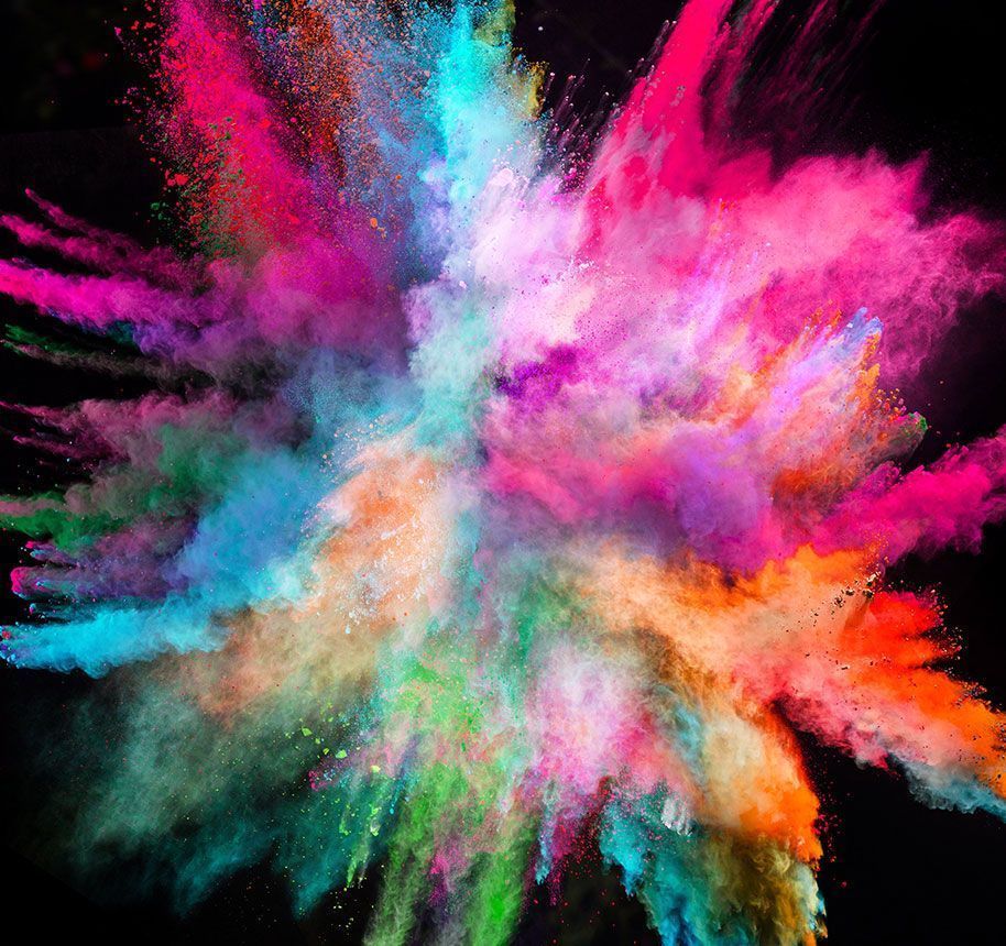 Farbpulver-Explosion